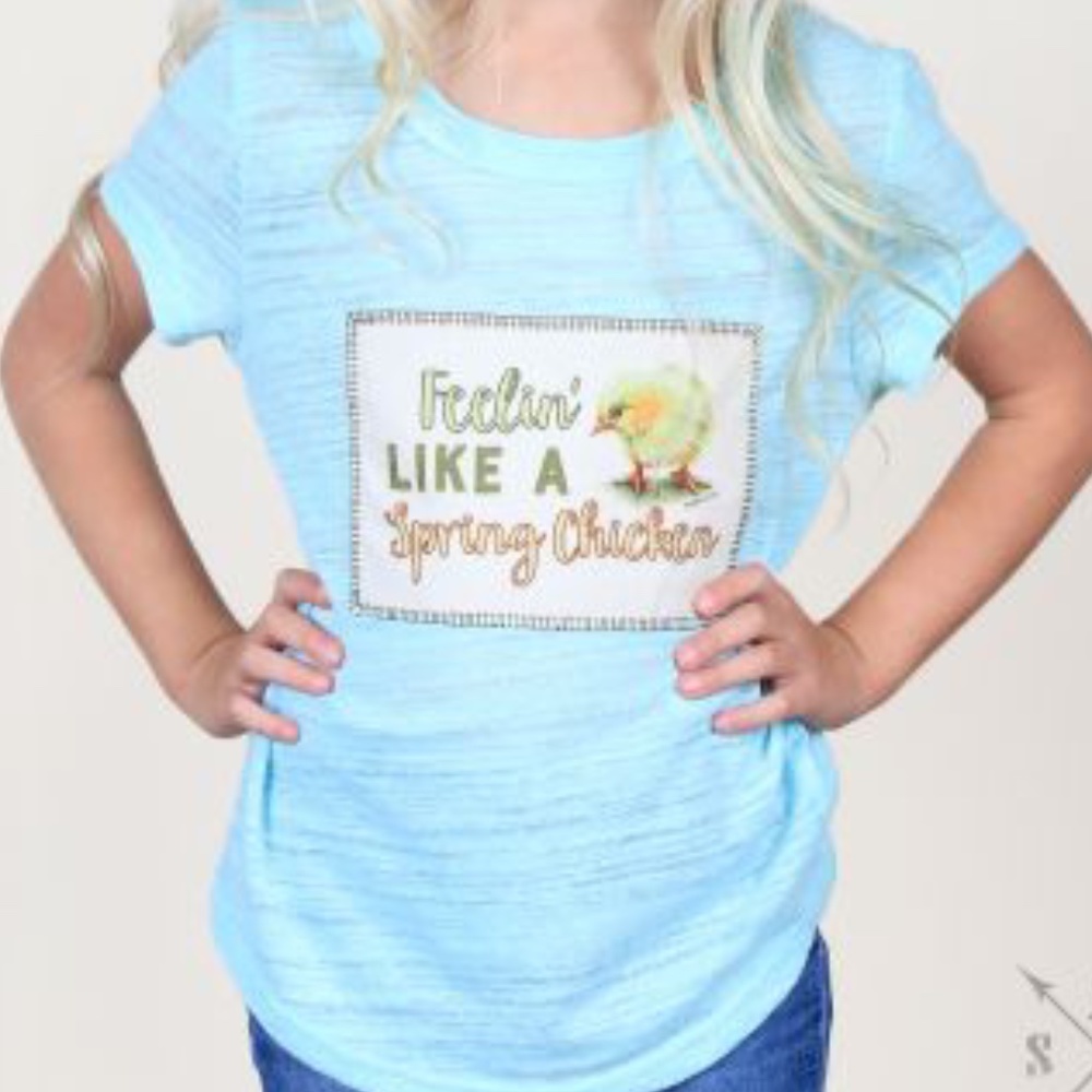 Girls Spring Chicken Tee - Picture 3 of 7